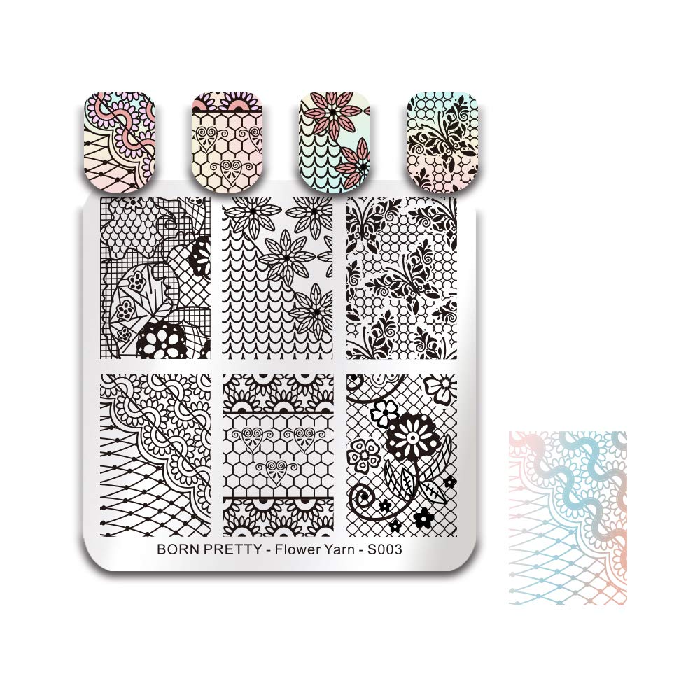 Lace Flower Yam Born Pretty Stamping Plate - S002