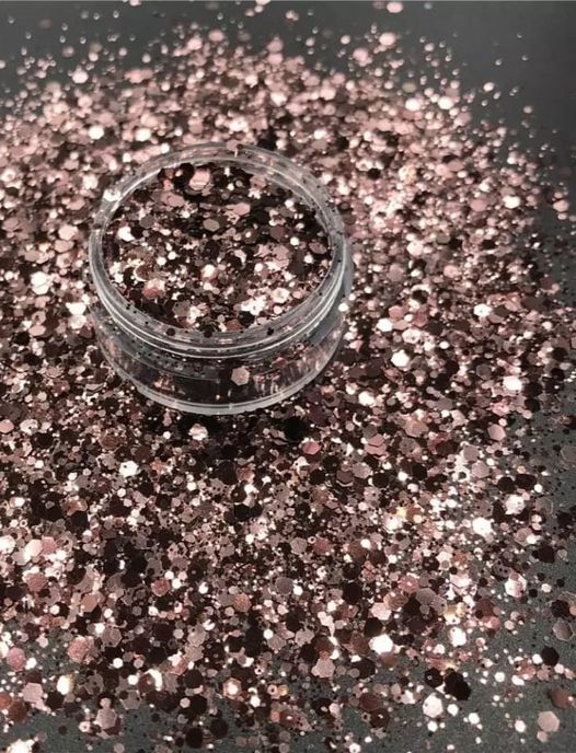 Girls Night Out Rose Gold Chunky Glitter