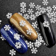 White Christmas Snowflake Nail Art Decoration