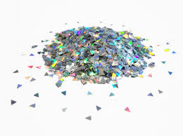 Plain Silver Triangle Sequin Jars