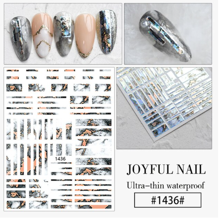 Abstract Marble Nail Art Sticker