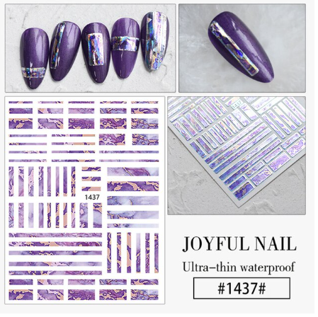 Abstract Marble Nail Art Sticker