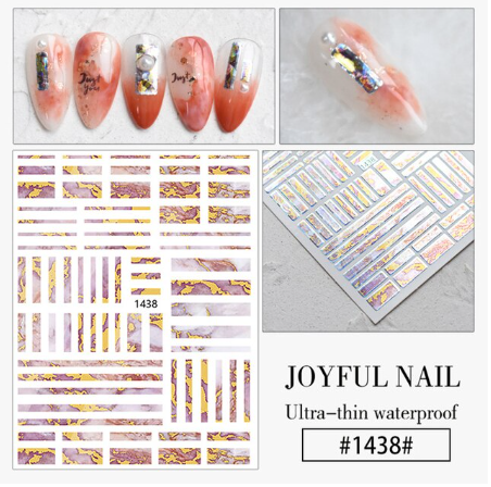 Abstract Marble Nail Art Sticker