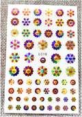 Flower Abstract Holographic Color Nail Art Sticker