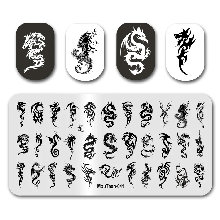 Mouteen 041 Stamping Plate Dragon