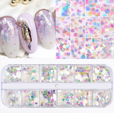 Iridescent mix Nail art Tray