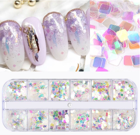 Iridescent mix Nail art Tray