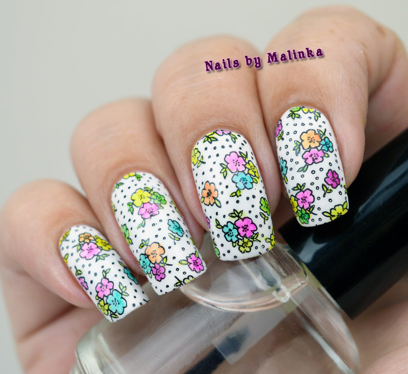 Lace Floral Born Pretty Stamping Plate -Frenchy Floral L001