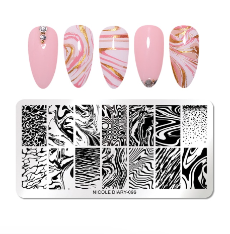 Nicole Diary Marble Stamping Plate ND096