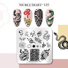 Nicole Diary Animal Print Snake Stamping Plate ND125