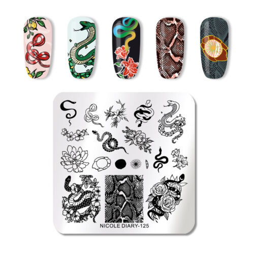 Nicole Diary Animal Print Snake Stamping Plate ND125
