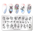 Nicole Diary Abstract Clock Bird Stamping Plate ND249
