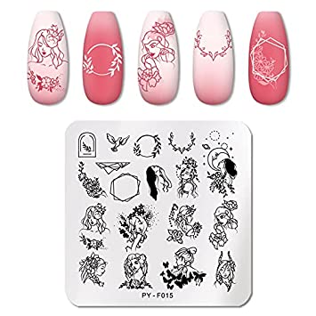 PYF015 Woman Flower Stamping Plate