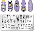 PYJ003 Abstract Geometric Lines Twirls Stamping Plate