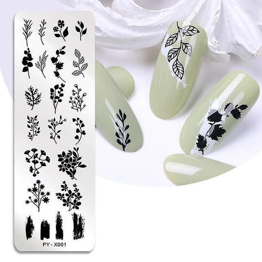 PYX001 Leaves Plants Stamping Plate