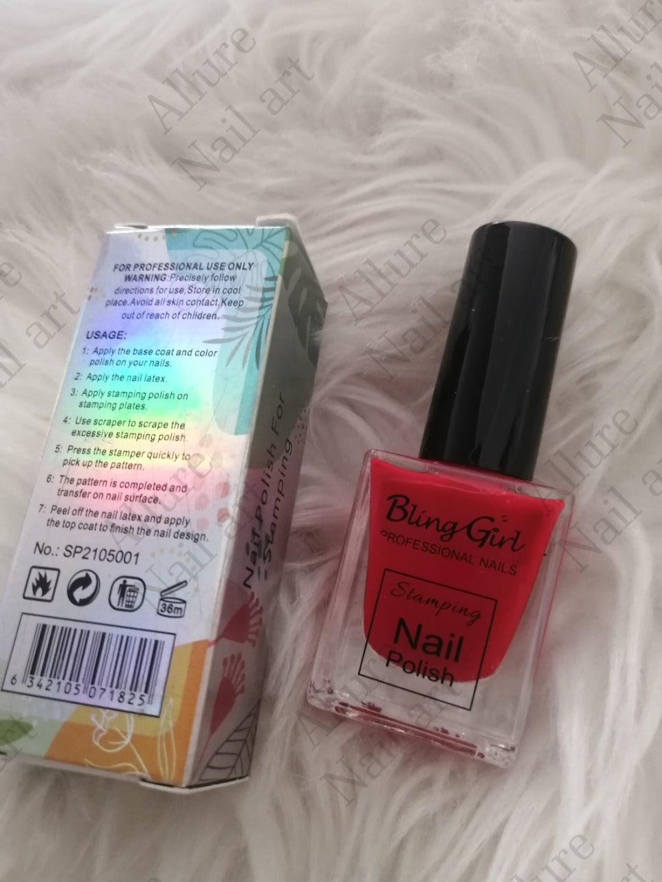 Bling Girl Red Stamping polish (non-uv)