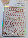 Curve Nail Sticker Red