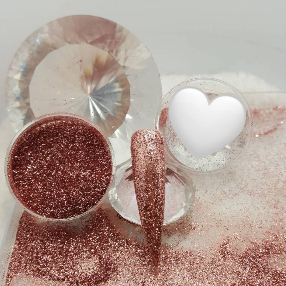 Metallic Rose Gold Glitter