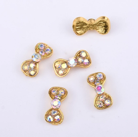 SB01-3 Bow Rhinestones Charms Nail Art Decoration