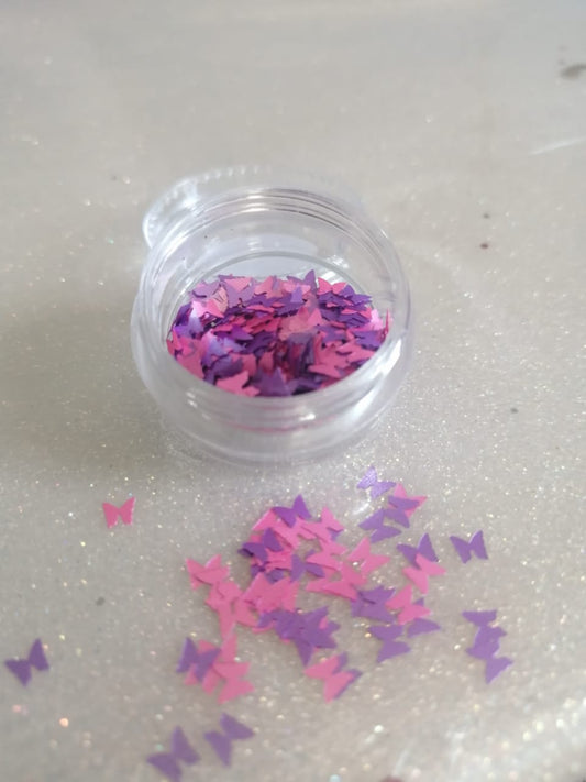 Pink Purple Butterfly Sequin Jars