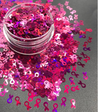 Cancer Awareness Ribbon Sequin 5g Jars