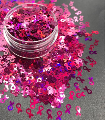 Cancer Awareness Ribbon Sequin 3g Jars