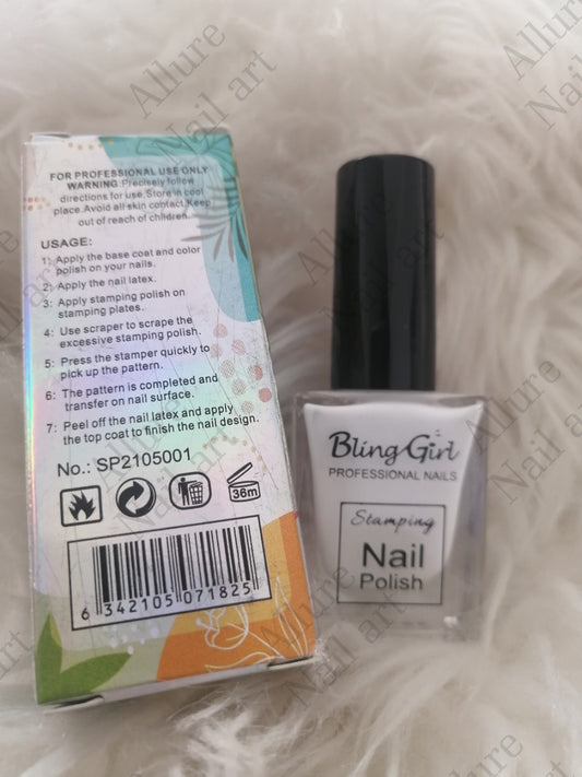 Bling Girl White Stamping polish (non-uv)