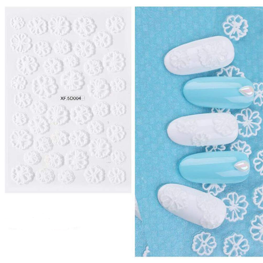 Flower 5D Embos Nail Art Sticker