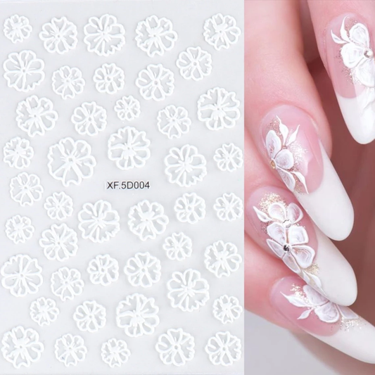 Flower 5D Embos Nail Art Sticker