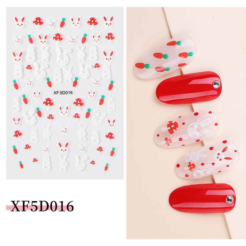 Flower 5D Embos Nail Art Sticker