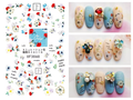 Flower Water Color Nail Art Sticker