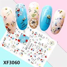 Flower Water Color Nail Art Sticker