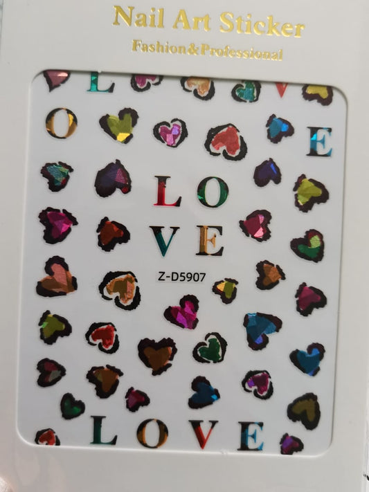 Valentine Love Nail Sticker ZD5907