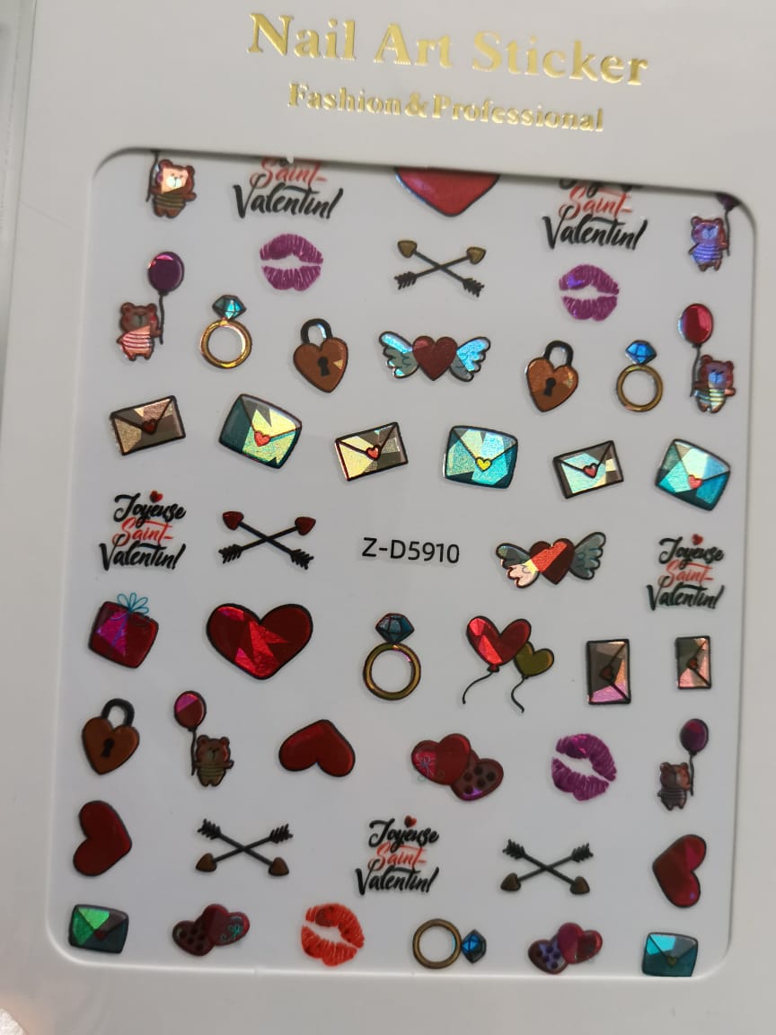 Lover themed sticker set 12pcs