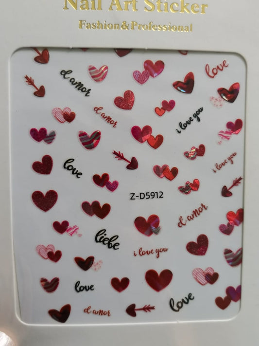 Valentine Love Nail Sticker ZD5912