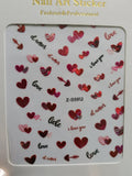Valentine Love Nail Sticker ZD5912