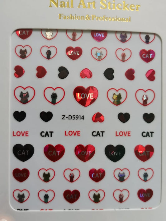 Valentine Love Nail Sticker ZD5914