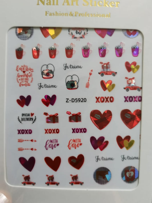 Valentine Love Nail Sticker ZD5920