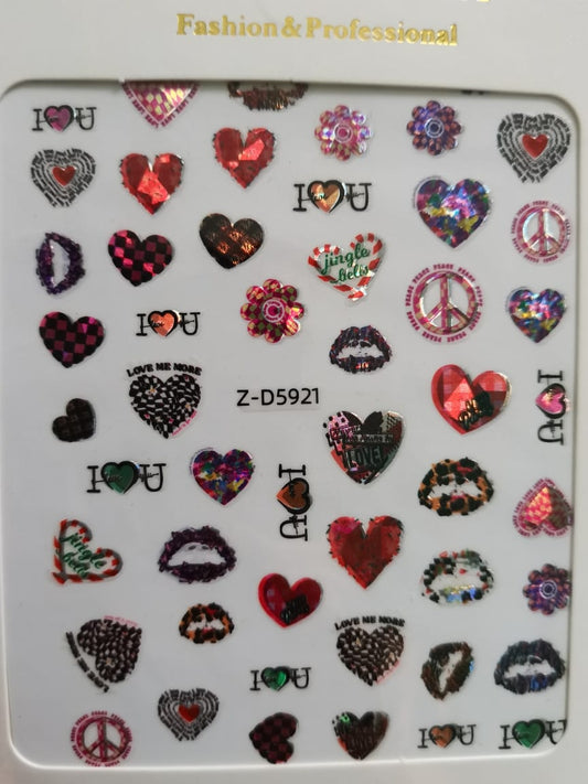 Valentine Love Nail Sticker ZD5921